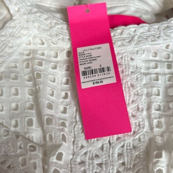NWT Lilly Pulitzer White Charlize Shift Dress size 2 $198 - Picture 5 of 6